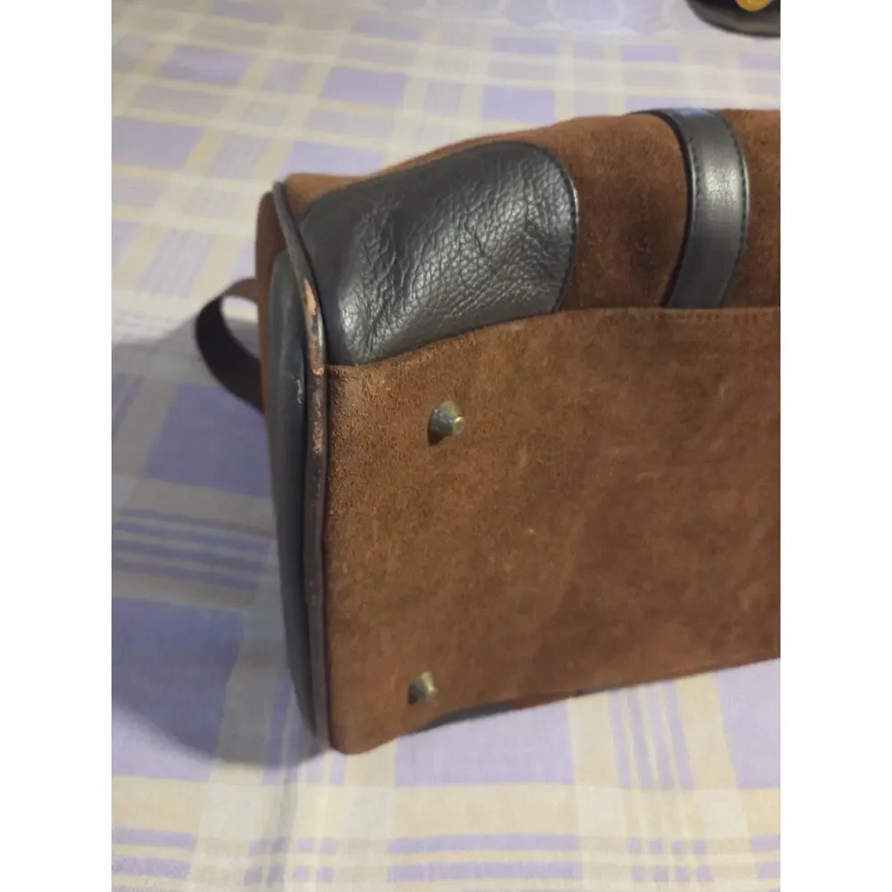 Marlboro Guts Grit Gear Vintage Brown Suede Leather Duffle Bag HEAVY DUTY NWT